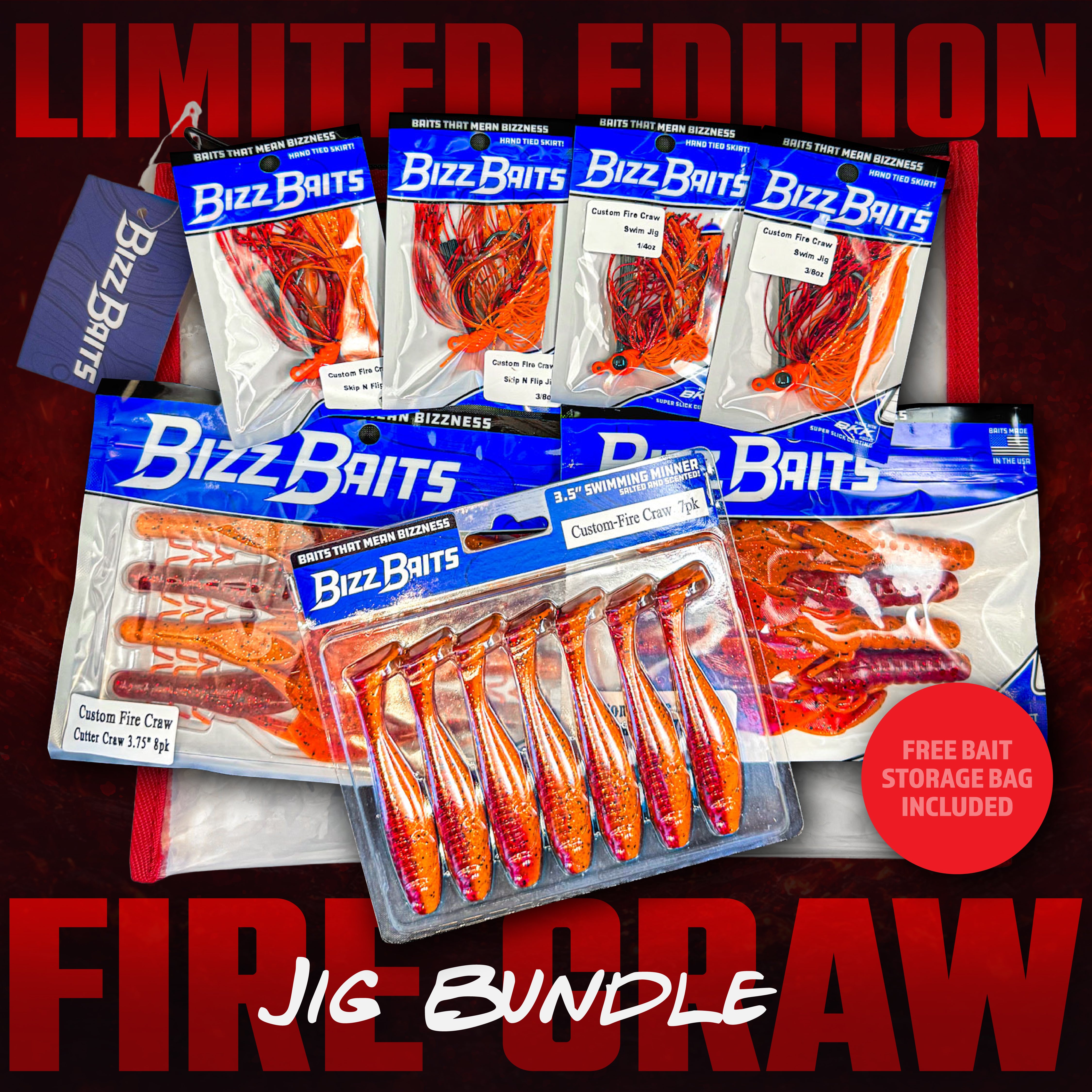 Limited Edition Fire Craw jig Bundle