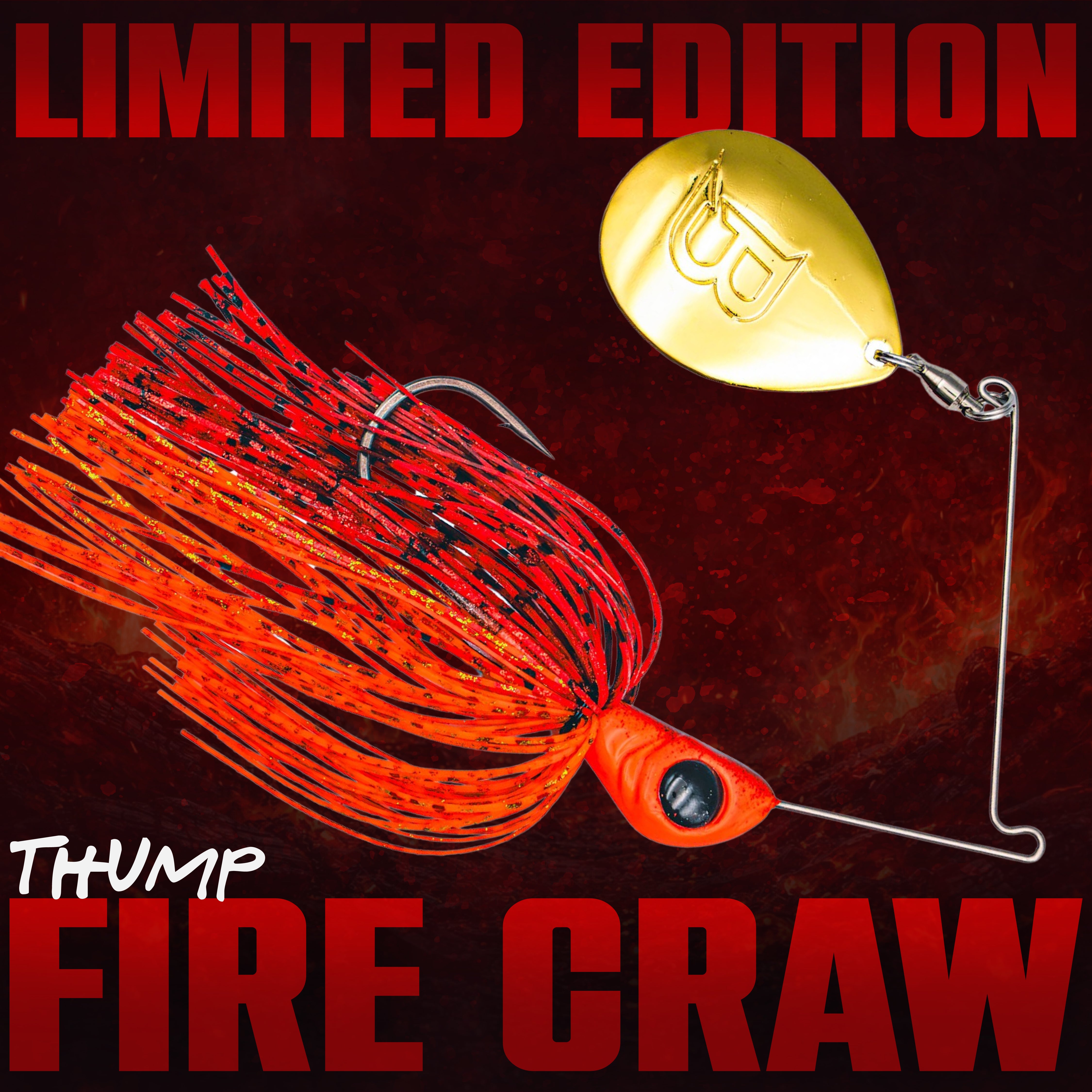 Limited Edition Fire Craw - Thump Spinnerbait 5/8oz