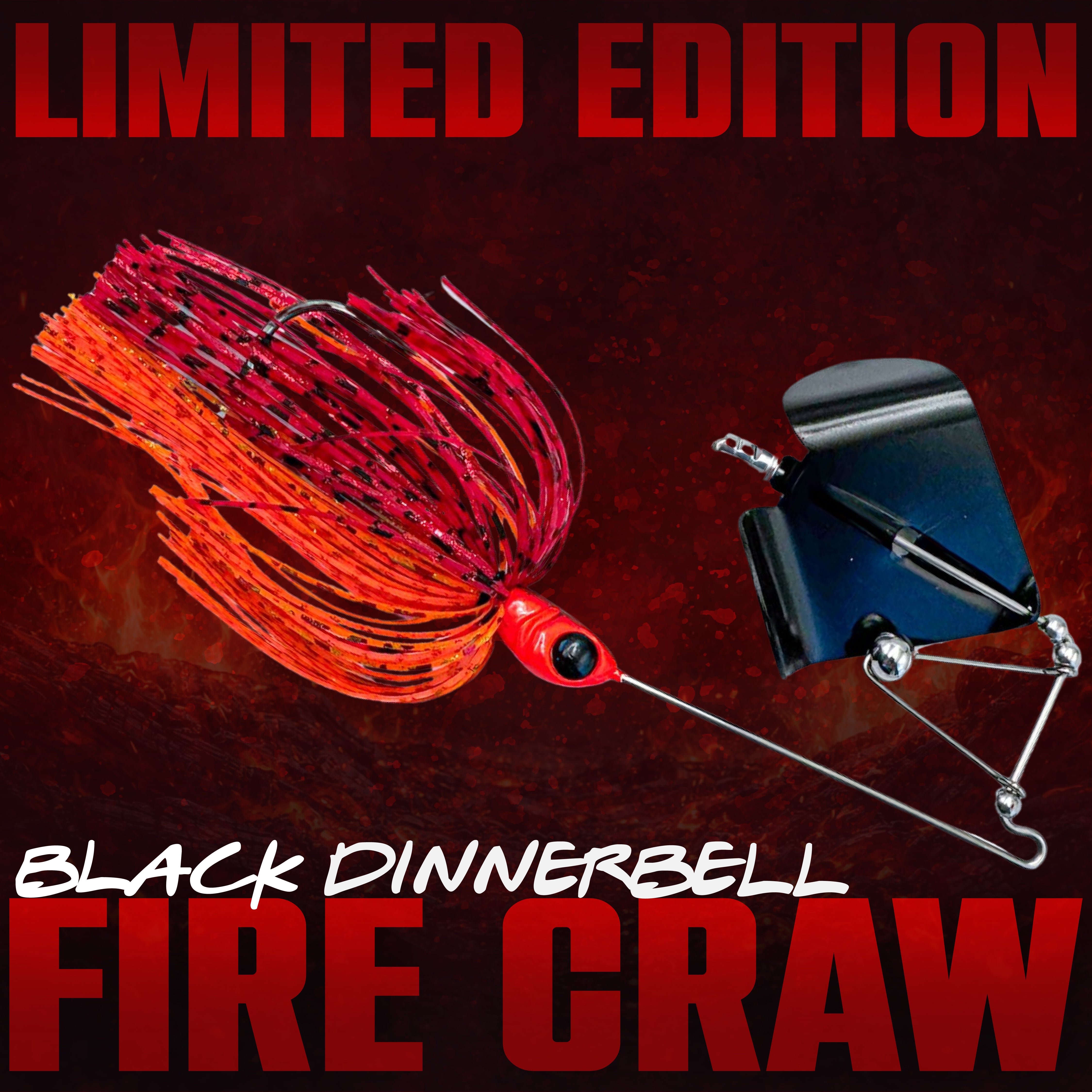 Limited Edition Fire Craw - Dinnerbell Buzzbait Black Blade