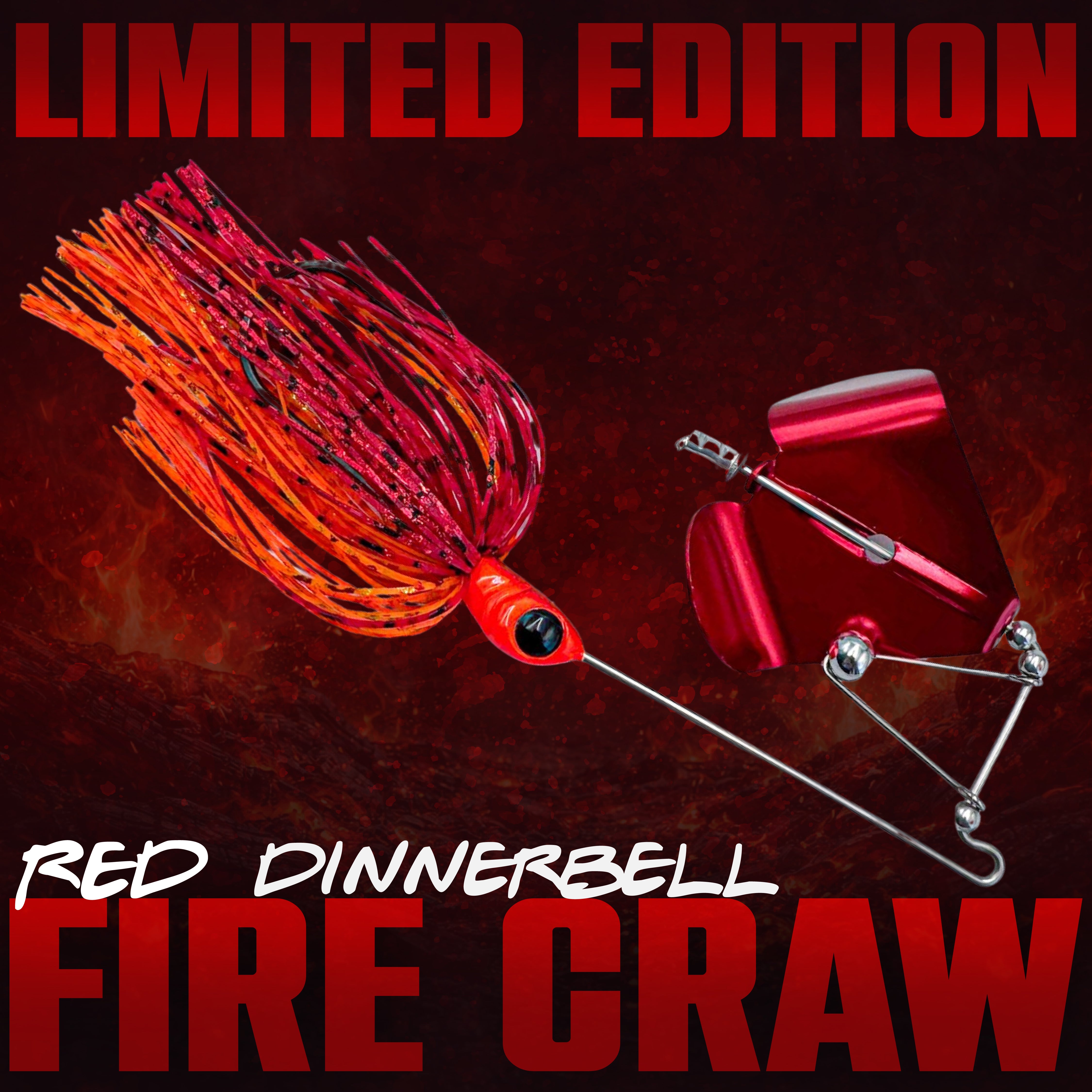 Limited Edition Fire Craw - Dinnerbell Buzzbait Red Blade