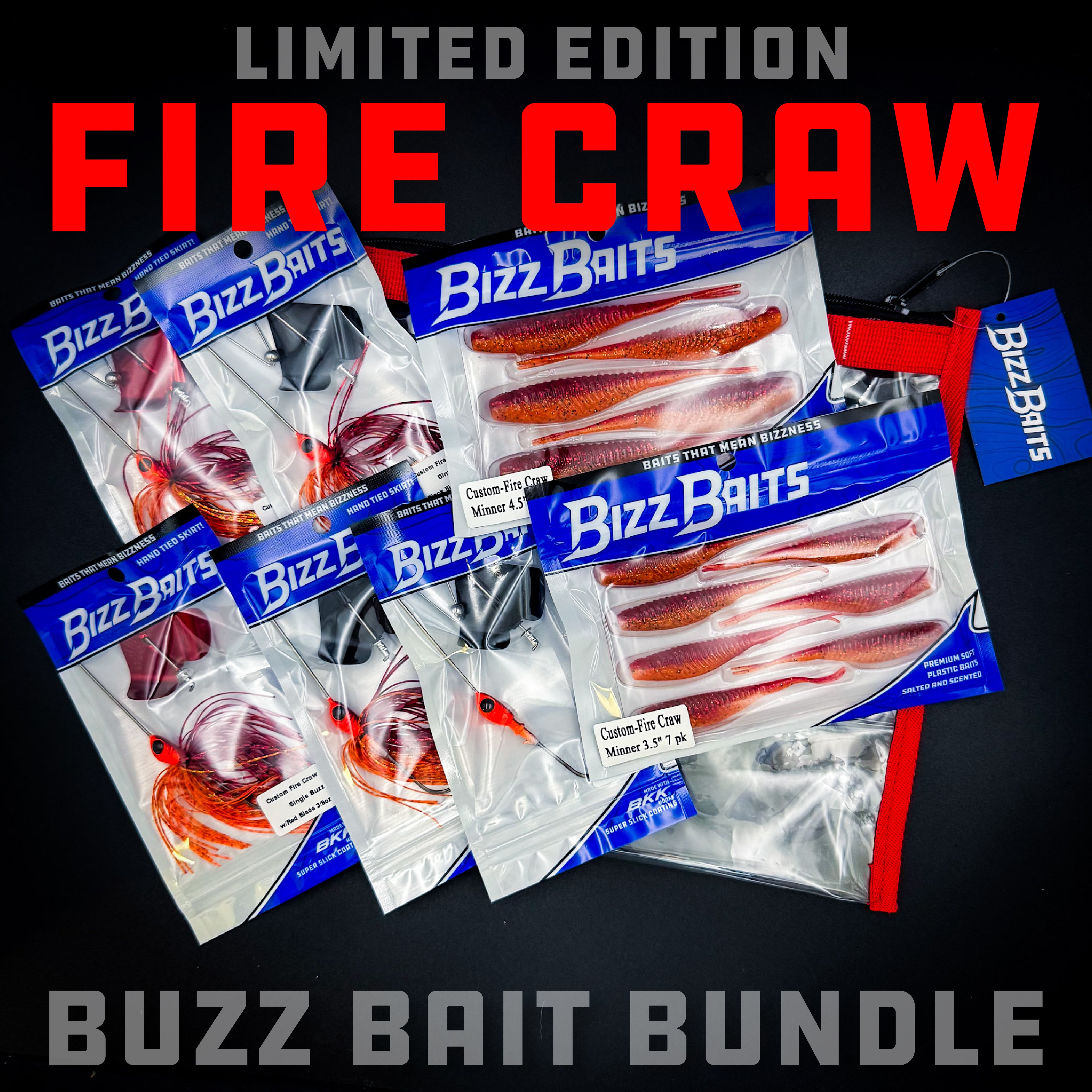 Exclusive - Fire Craw BuzzBait Bundle & Trailers and FREE Bait Bag!