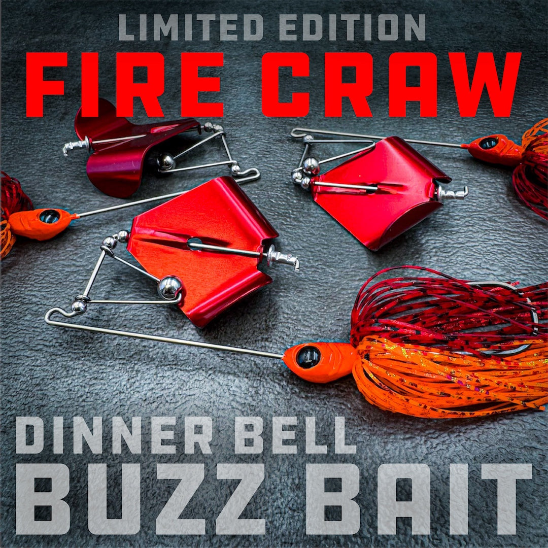 Limited Fire Craw Dinnerbell Buzz Bait - Red Blade 3/8oz