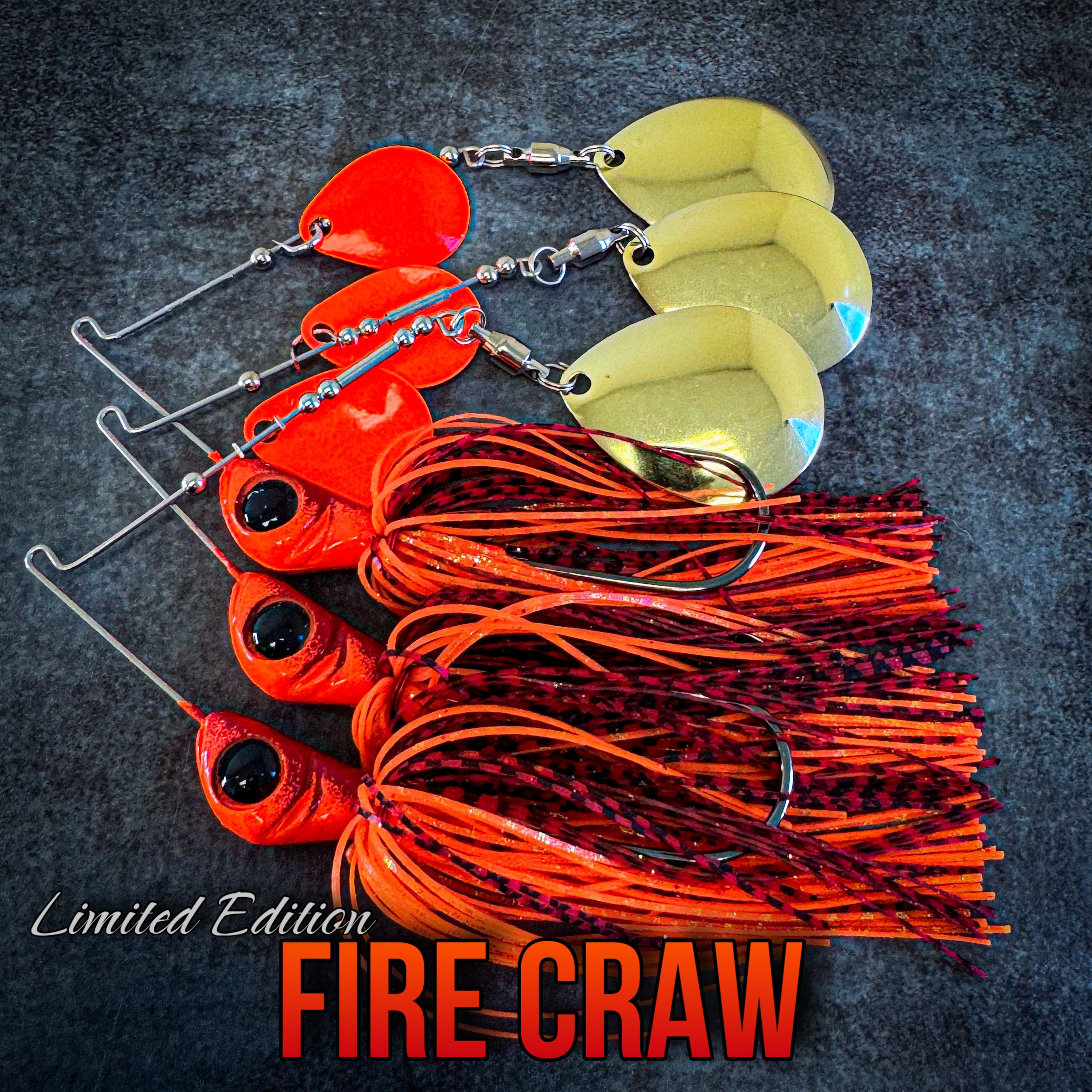 Limited Fire Craw Thump GOLD Blade - 5/8oz — Made to order please