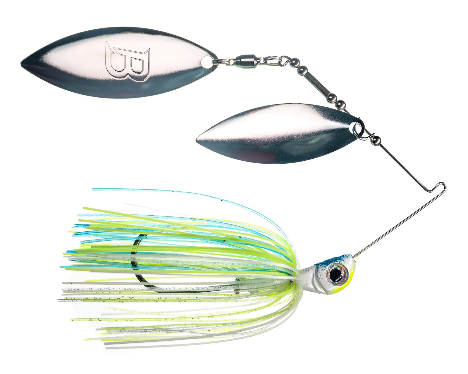 BIZZ Baits BIZZ BLADE DOUBLE WILLOW Chartreuse White / 3/8oz