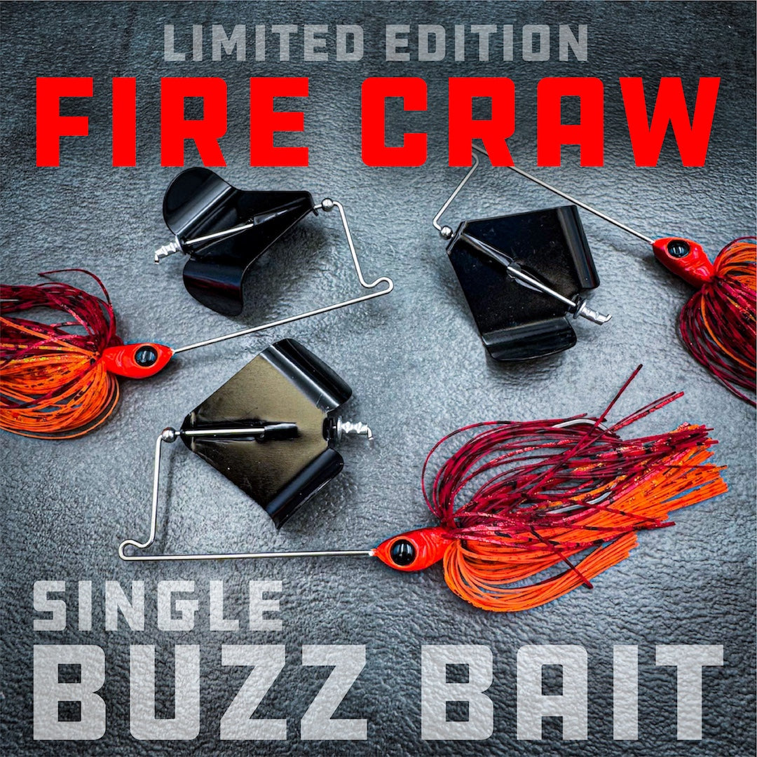 Limited Fire Craw Buzz Bait BLACK Blade - 3/8oz