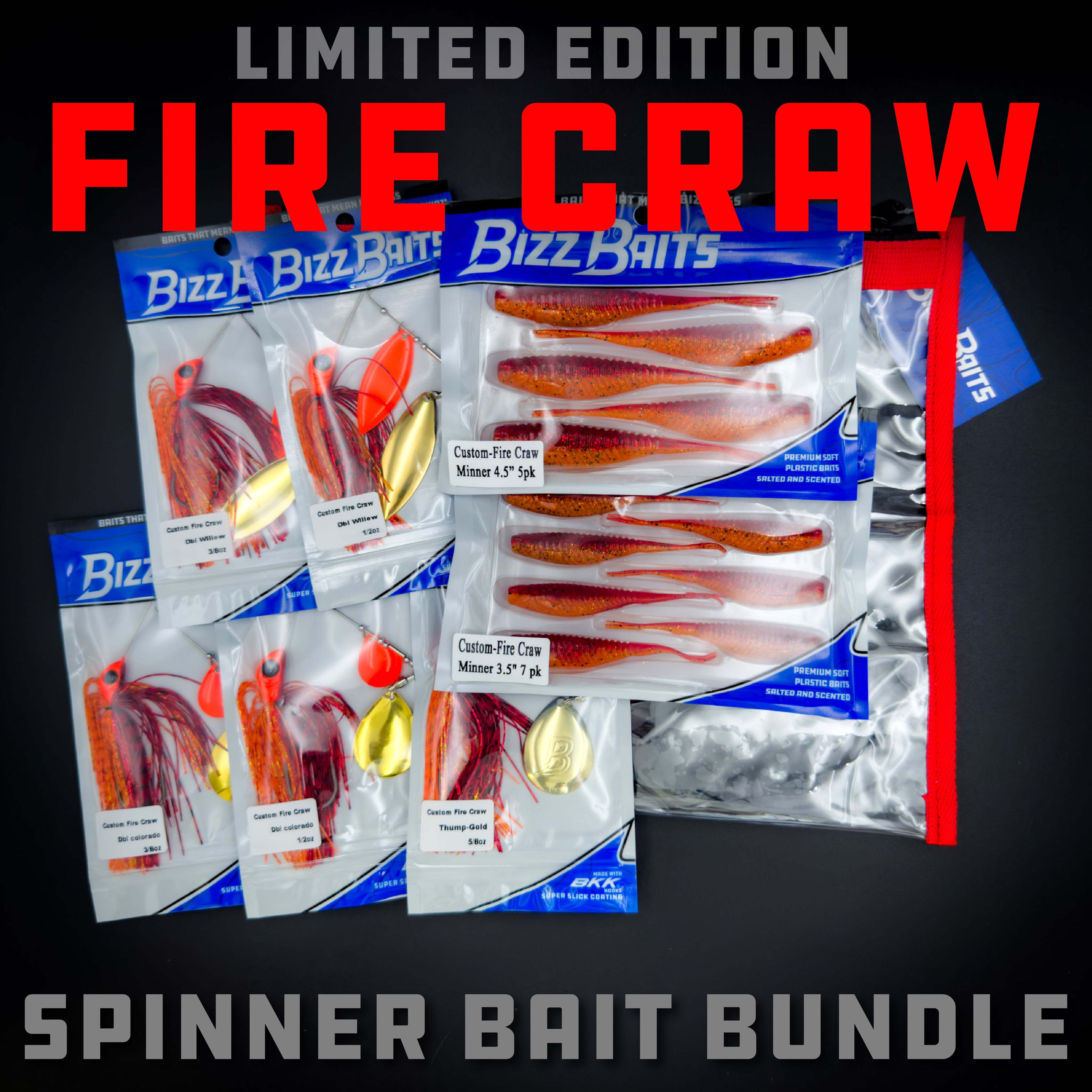 Exclusive - Fire Craw Spinnerbait Bundle & Trailers and FREE Bait Bag!