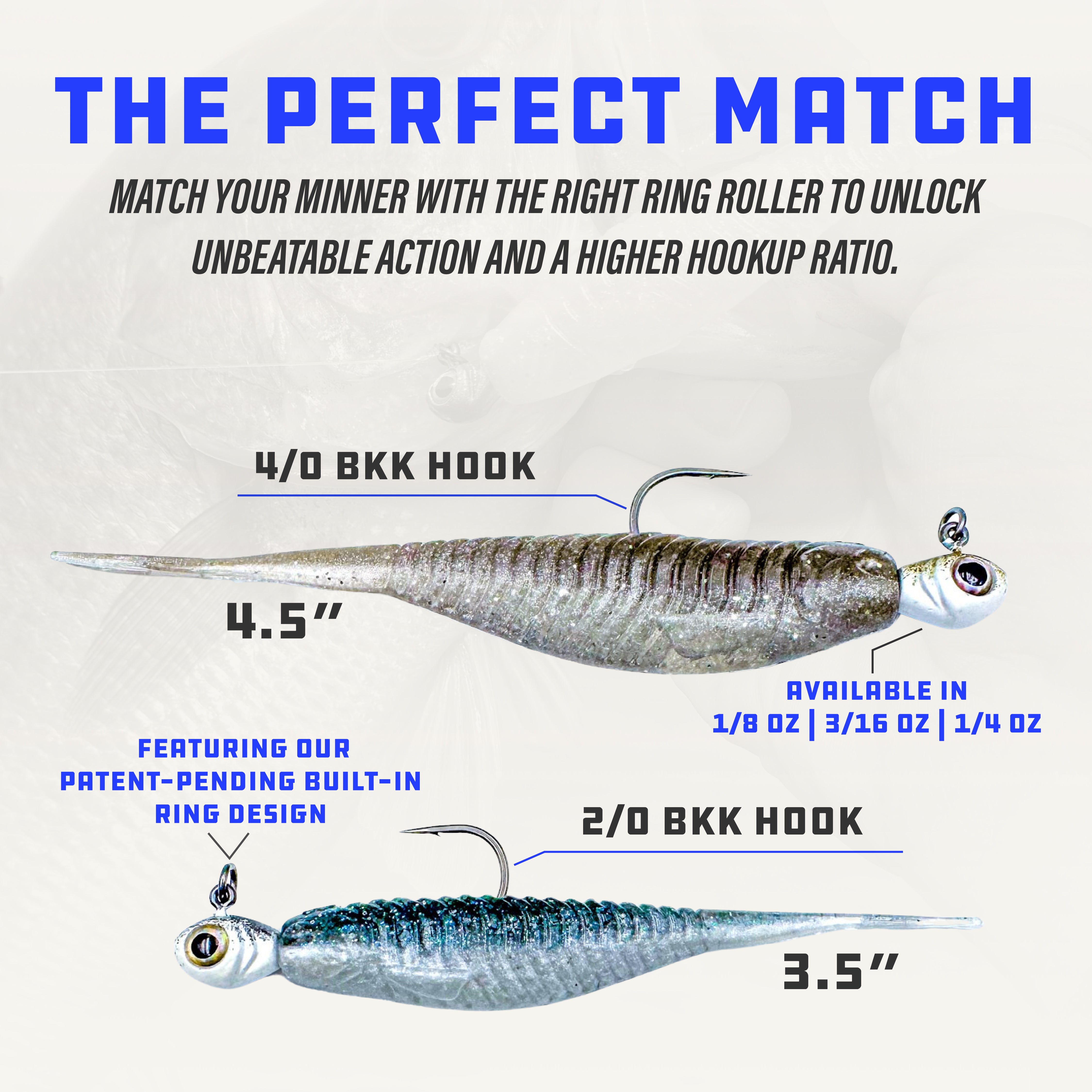 Bizz Baits Ring Roller Jighead - Unpainted - 3 Pack - 1/8OZ